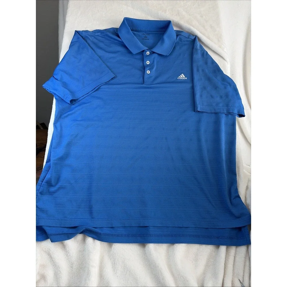 Adidas Polo Shirt Adult Golf Polo Mens Size XL Blue Comfort Classic Breathable - Picture 1 of 8
